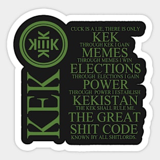 The Kek Code Sticker